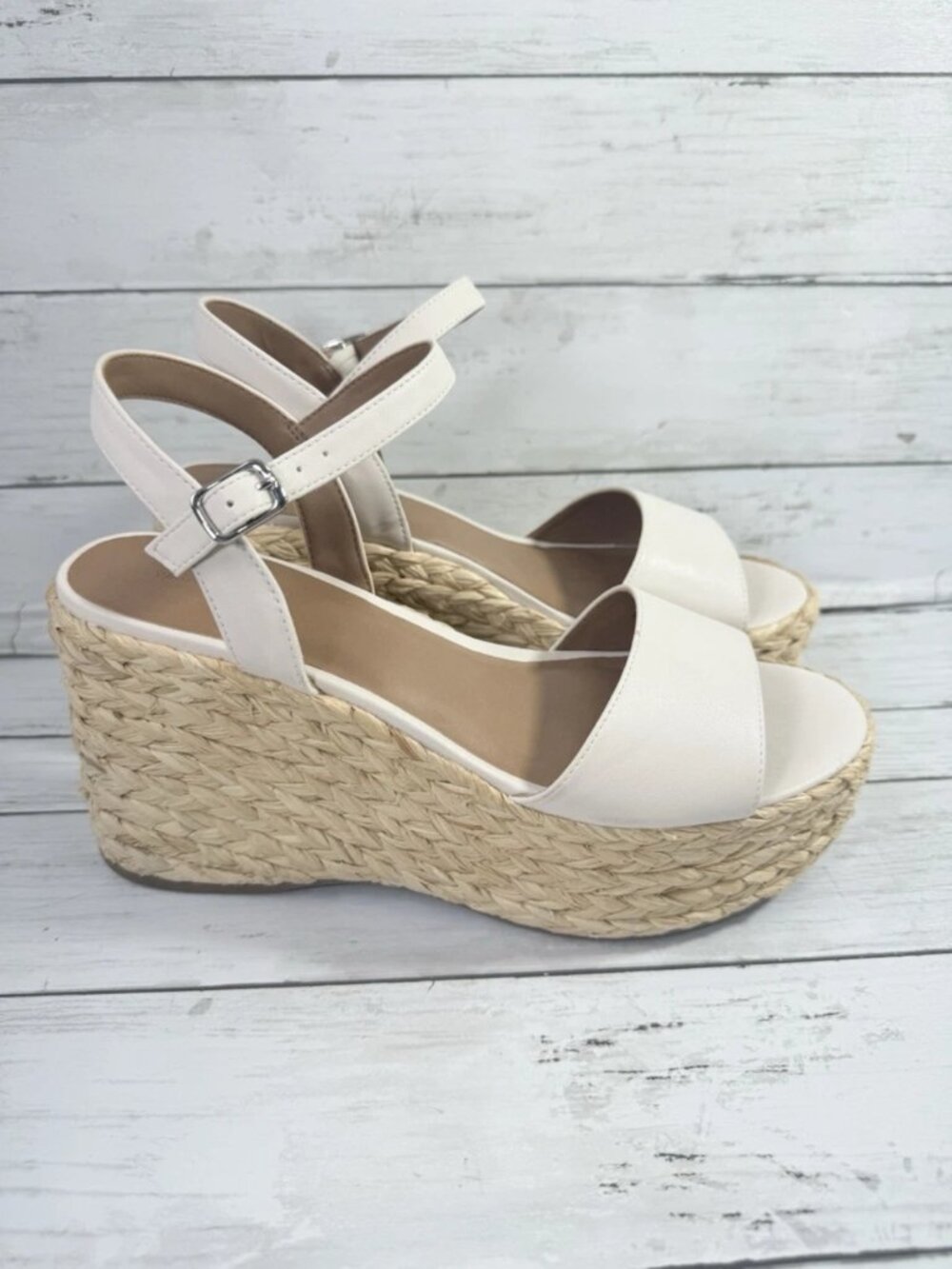 Alisha Espadrille Platform Wedge Sandals Womens 10 Ankle Strap Summer Festival